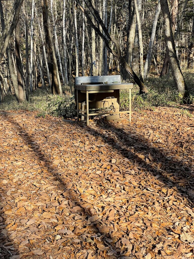 みずがき山森の農園キャンプ場の手洗い場